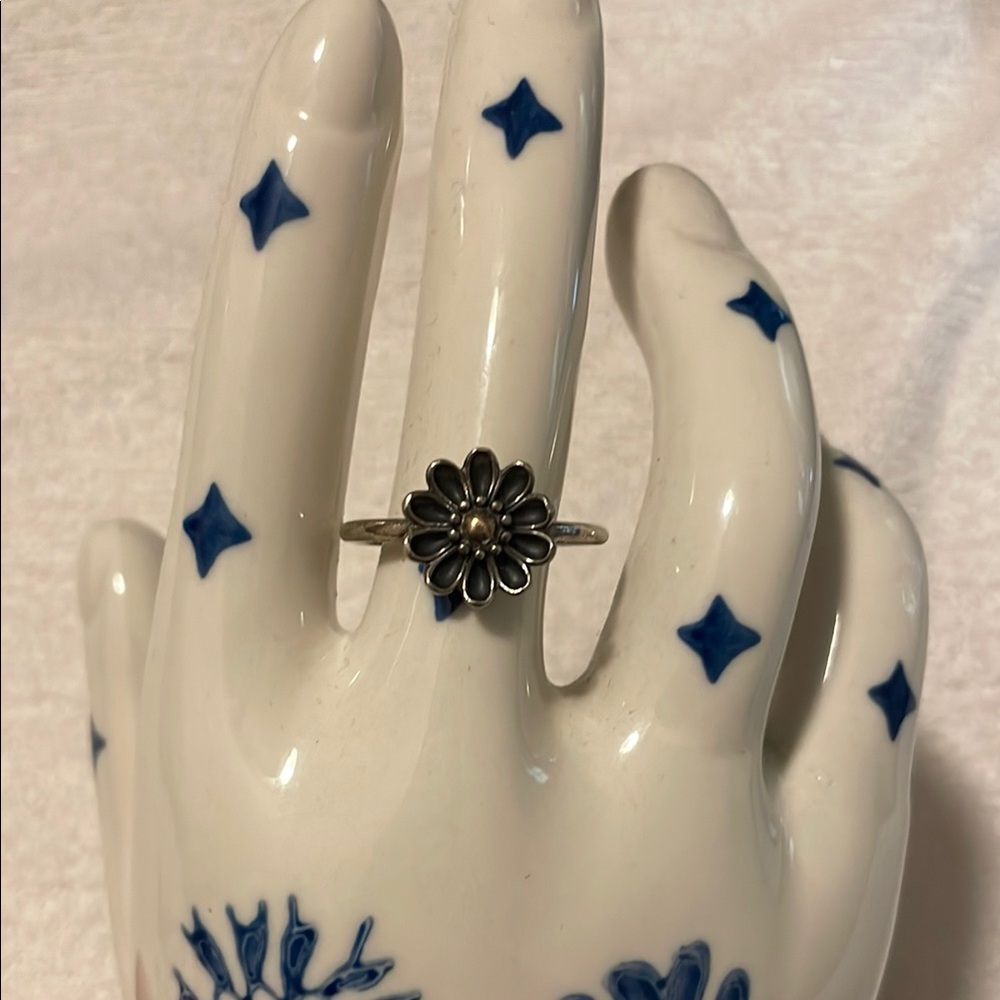Silver Floral Ring